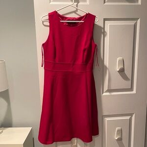 Evan Picone Vibrant Red Sleeveless Mini Dress